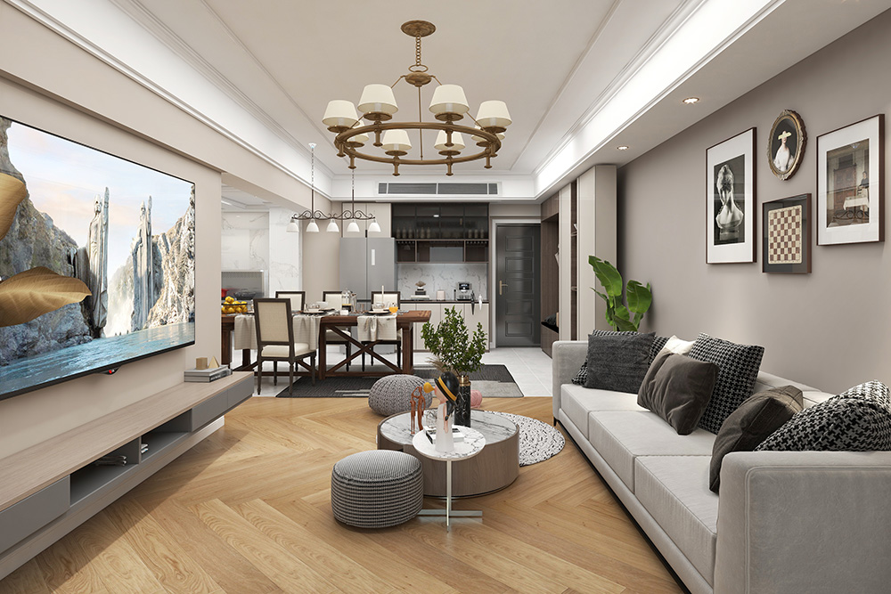 桃園湖居108m&sup2;現(xiàn)代輕奢風格案例