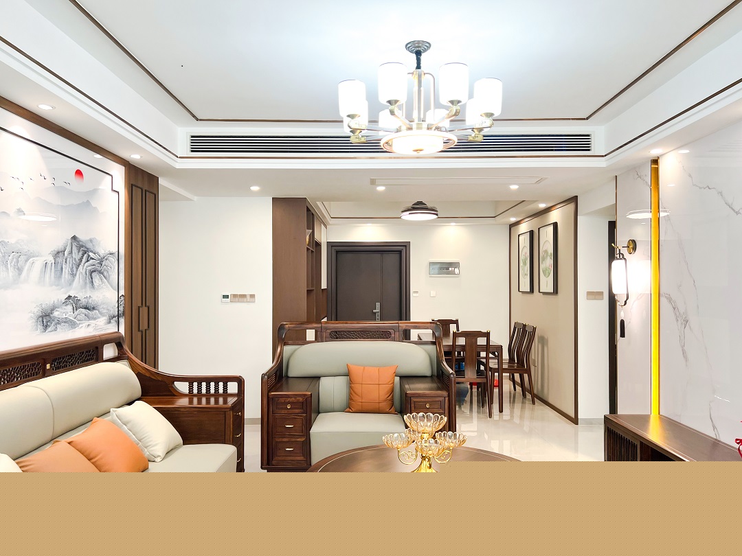 建政路小區(qū)123㎡新中式風格