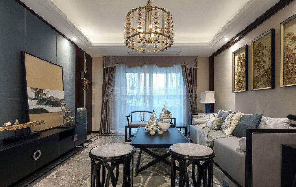 天成一品116m&sup2;新中式風(fēng)格案例